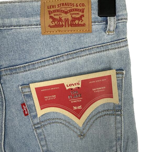 LEVI'S Big Girls 726 High Rise Flare Jeans Size 12 - Picture 5 of 9